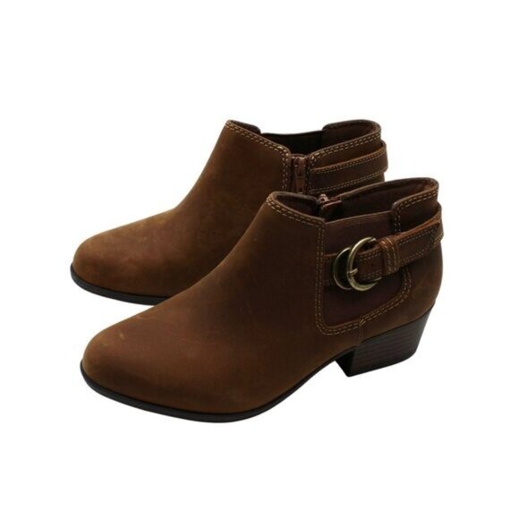 Clarks Womens Adreena Field Leather Stretch Booties - Picture 5 of 8